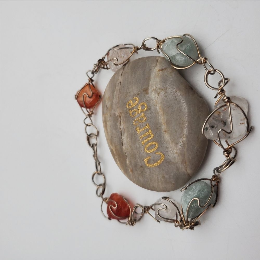 Natural semi‎ precious stone healing bracelet